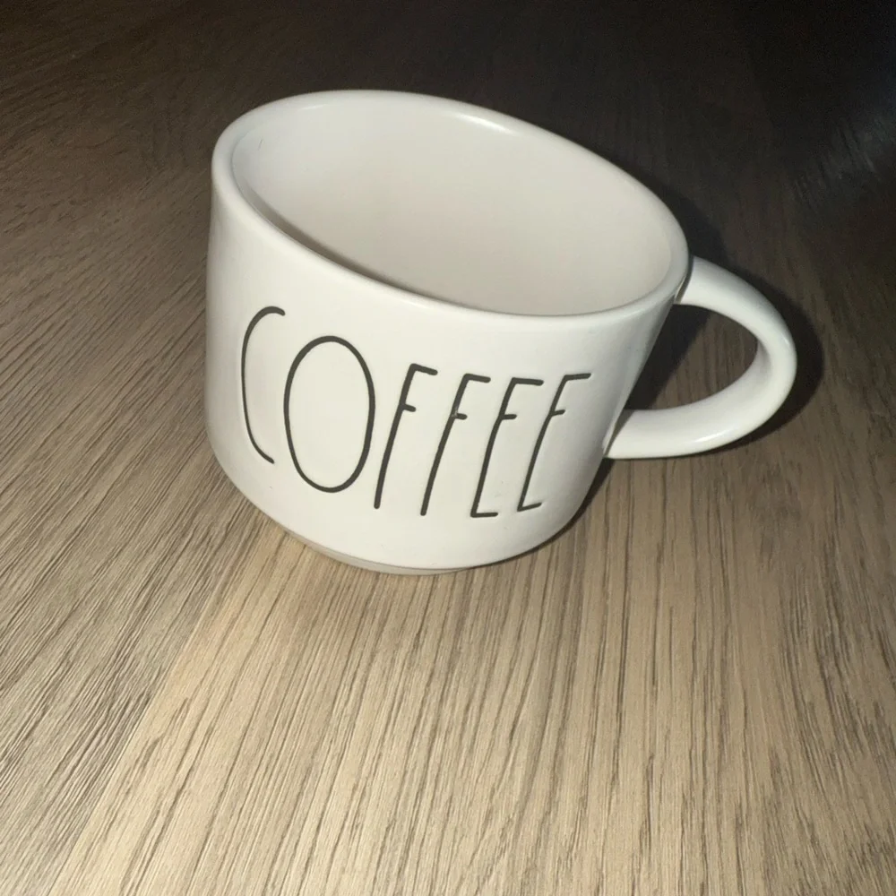 Rae Dunn White Coffee Mug with Bold Lettering‎
